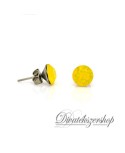 Swarovski kristály chaton beszúrós fülbevaló 8mm - opál sárga