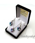 Swarovski kristály Varázslatos lila szív szett díszdobozban